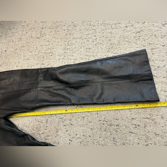 Danier size 8 Black Leather Pants in good condition- minor wear throughout. - Picture 10 of 13